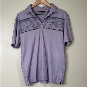 Travis Mathew Men's Purple Polo Shirt Medium